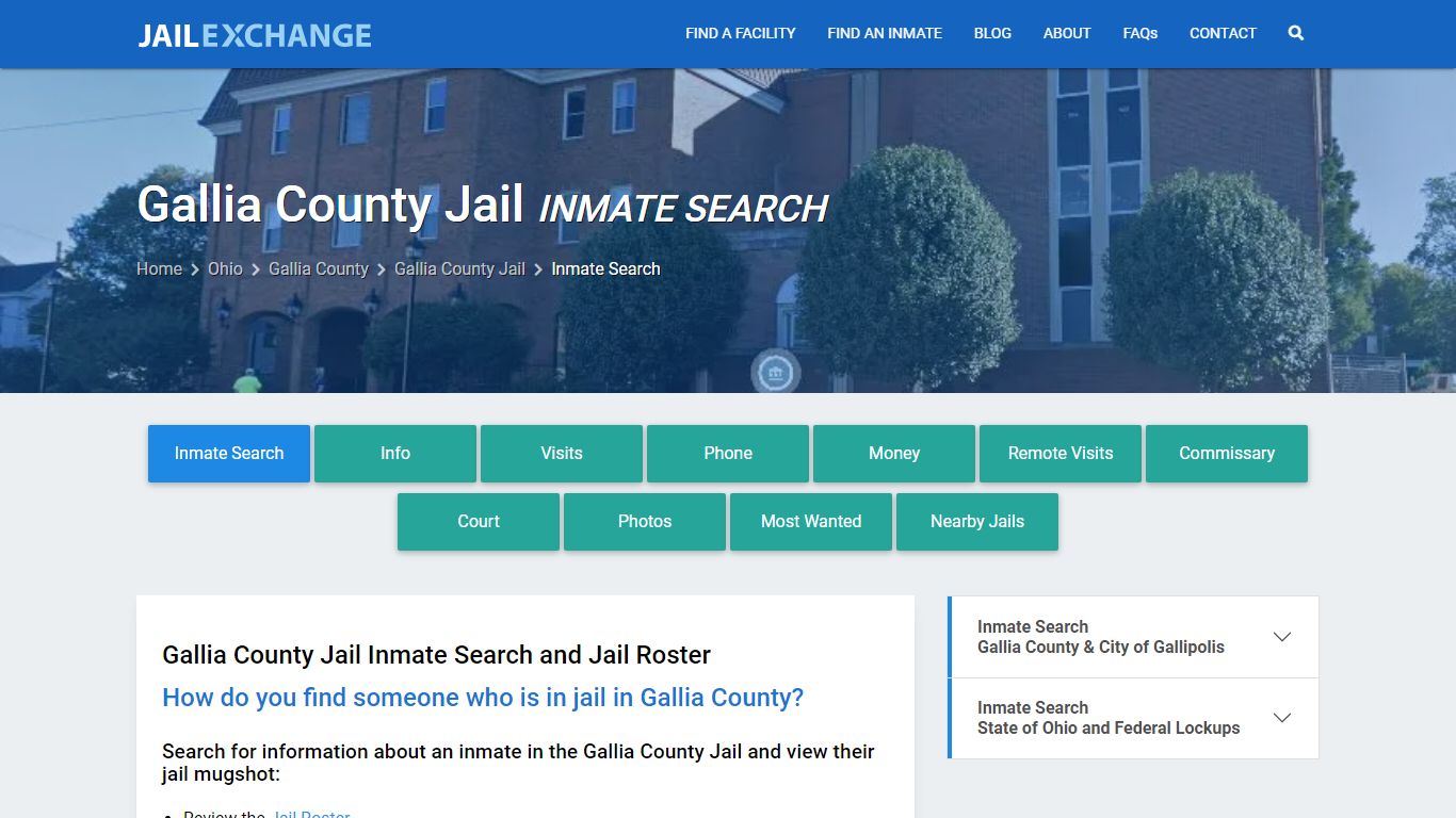 Inmate Search: Roster & Mugshots - Gallia County Jail, OH - Jail Exchange